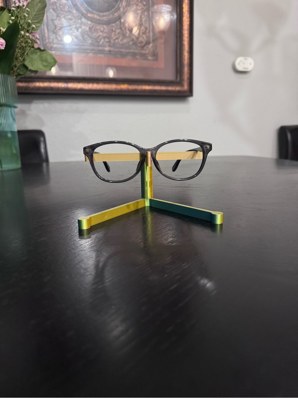 Gucci Gray and Gold Women's Eyeglass Frames